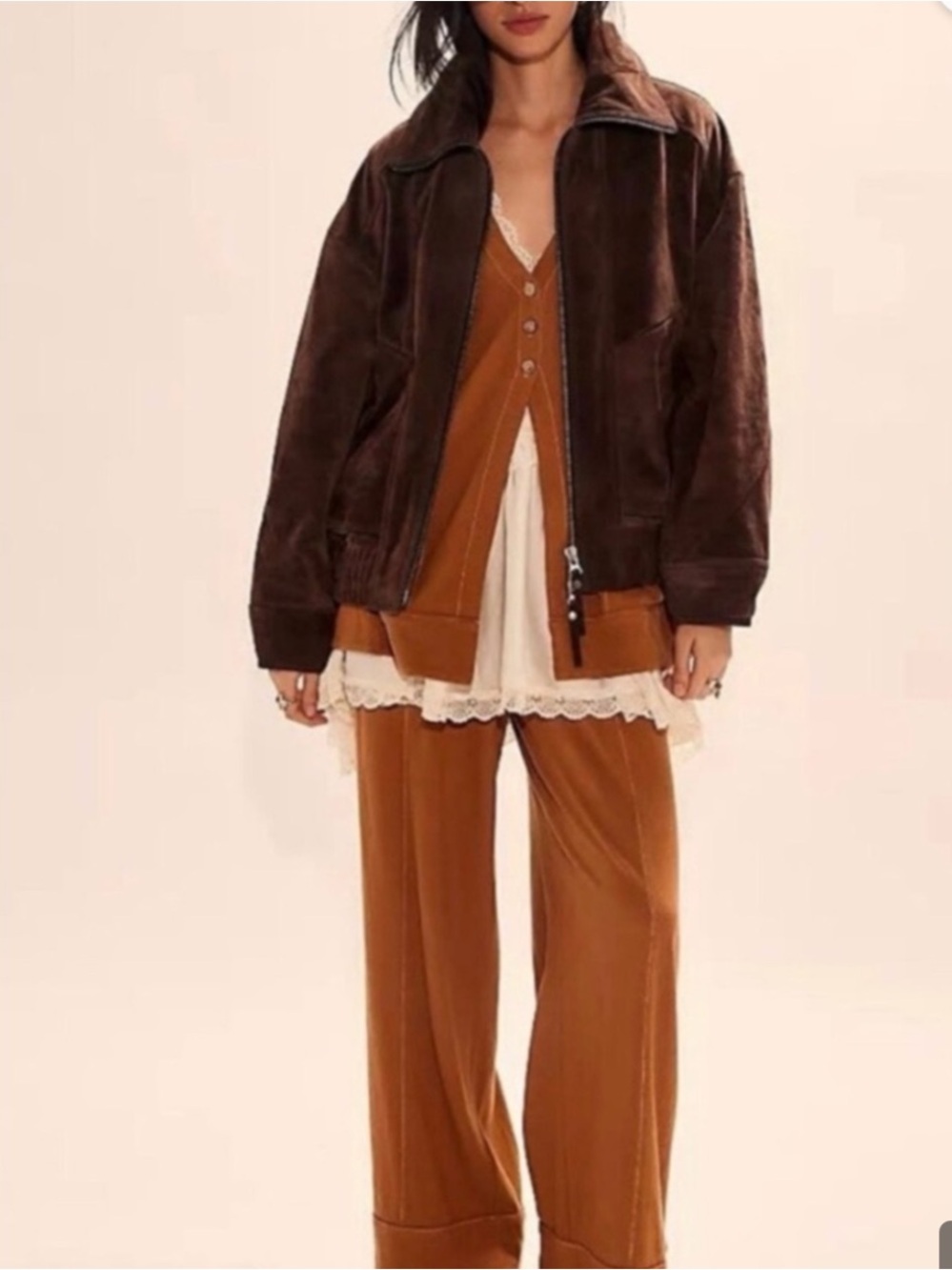 NWOT FP Movement Strada Pant Set ~ Brown. Size XS - Picture 2 of 4